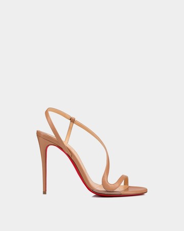 CHRISTIAN LOUBOUTIN  Rosalie裸色細帶  10 cm  高跟鞋 - 36.5