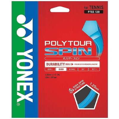 YONEX ヨネックス POLY TOUR SPIN ポリツアースピン PTGSPN 硬式テニスストリング ガット | LINEショッピング