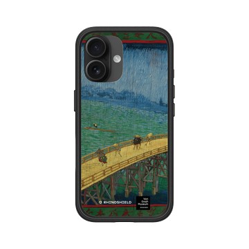 iPhone 16 Mod NX 黑 - Van Gogh Museum - 雨中橋：仿歌川廣重