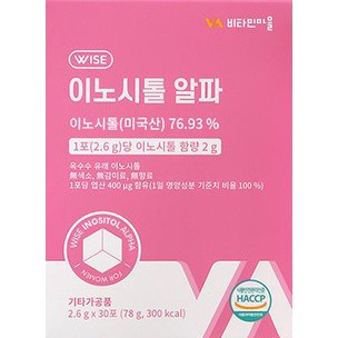 韓國 vitamin village 肌醇 阿爾法 2.6g x 30包