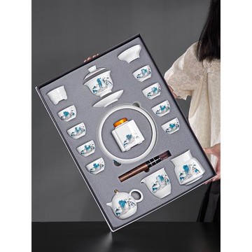 唐豐羊脂玉瓷茶具套裝2026新款輕奢高檔家用辦公室功夫茶用品大全