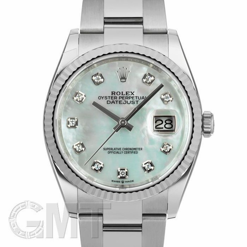 ロレックス デイトジャスト 36 126234NG ホワイトシェル ROLEX