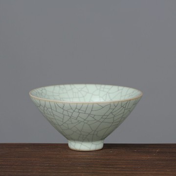 熹言汝窯主人杯開片小號陶瓷功夫茶杯子男女茶杯個人專用單杯茶盞