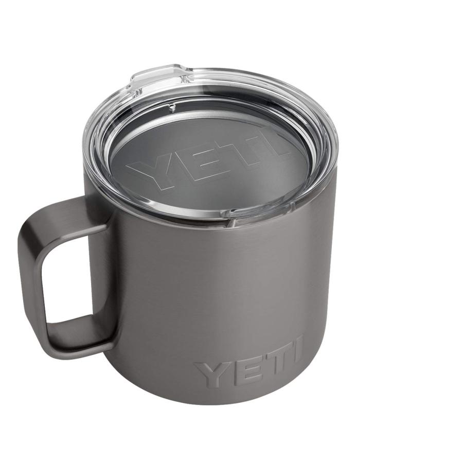 YETI Rambler 14オンス マグ,ステンレススチール,真空保温 標準蓋付き