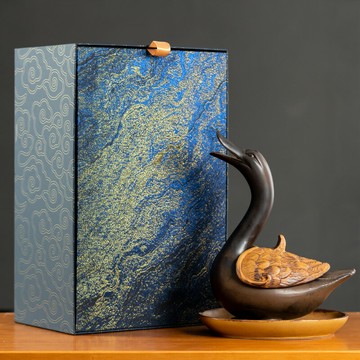 鴨熏爐香爐沉香熏香爐香道家用室內盤香檀香爐陶瓷爐復古創意擺件