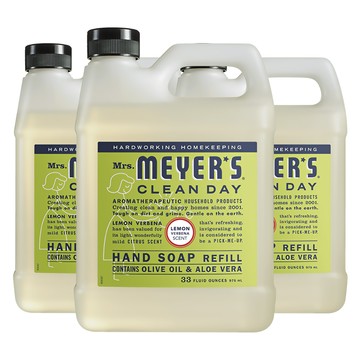 Mrs. Meyer's梅耶夫人 香氛洗手乳補充瓶-檸檬馬鞭草975ml x3入