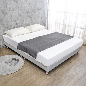 Boden-克萊妮5尺雙人耐磨貓抓皮革床底/床架(不含床頭箱及床墊)