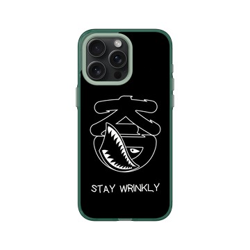 iPhone 15 Pro Max Clear 憂墨綠 - KID - STAY WRINKLY-鯊魚KID款