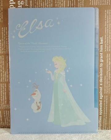 【震撼精品百貨】冰雪奇緣 Frozen 資料夾 淺藍色 5層 震撼日式精品百貨