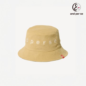 【and per se】卡其色LOGO刺繡雙面穿戴UPF50+防曬球帽 DGT01604
