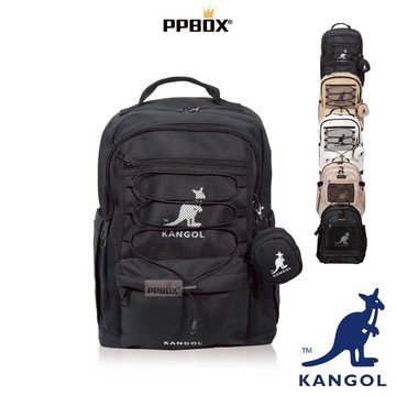 KANGOL 袋鼠 交叉抽繩後背包 多功能後背包 限定款 65258740 時尚 包包 旅遊包 登機包 筆電後背包