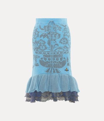 Vivienne Westwood Julia Skirt Viscose Blend Aqua M Women