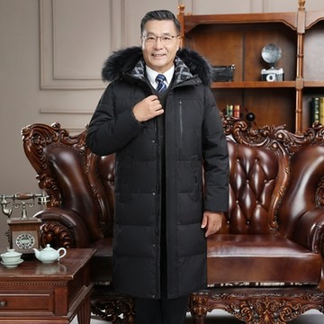 [米蘭精品] 真羽絨90%鴨絨羽絨外套羽絨衣夾克-長款氣派保暖透氣男外套4色74ib54