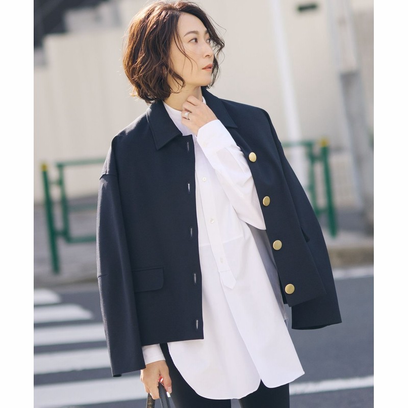 23区 L ジャケット アウター ビス ネイビー レディース 通販 Lineポイント最大get Lineショッピング