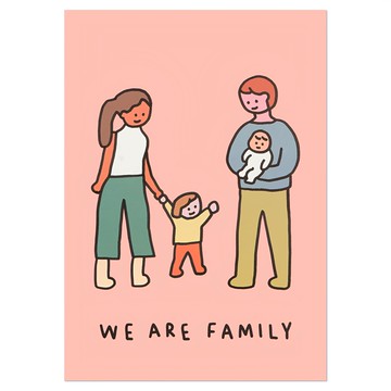 ZERO PER ZERO A3海報 WE ARE FAMILY  42 x 29.7cm  多色