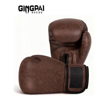 競派復古拳擊手套散打拳套男女訓練沙袋泰拳格斗搏擊成人專業拳套