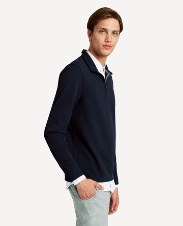 Kenneth Cole | Quarter-Zip Knit Pullover in Navy, Size: 2XL