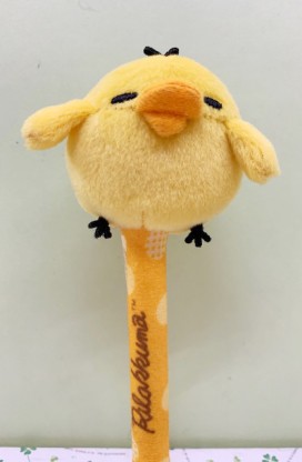 【震撼精品百貨】Rilakkuma San-X 拉拉熊懶懶熊~拉拉熊絨毛造型原子筆/中性筆-小雞餅乾#26034