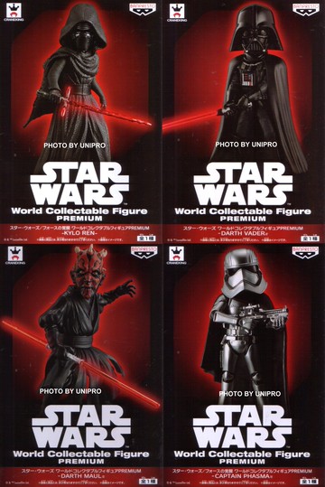 日版 WCF Premium 原力覺醒 凱羅恩 黑武士 達斯魔 普拉斯馬隊長 一套四款 Star Wars 星際大戰 公仔
