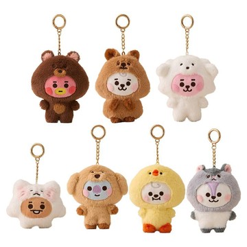✨店長優選✨韓國BT21潮流小動物系列毛絨公仔掛件可愛卡通鑰匙扣包掛飾禮物萌