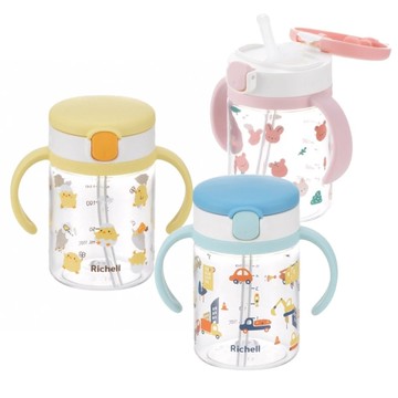 Richell 利其爾 Aqulea 第5代 AQ吸管水杯200ML(多款可選)吸管杯 學習水杯