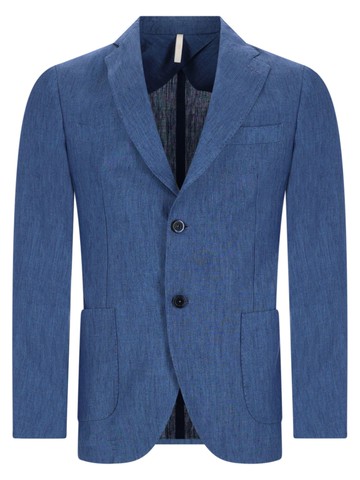 120% lino giacca monopetto in lino
