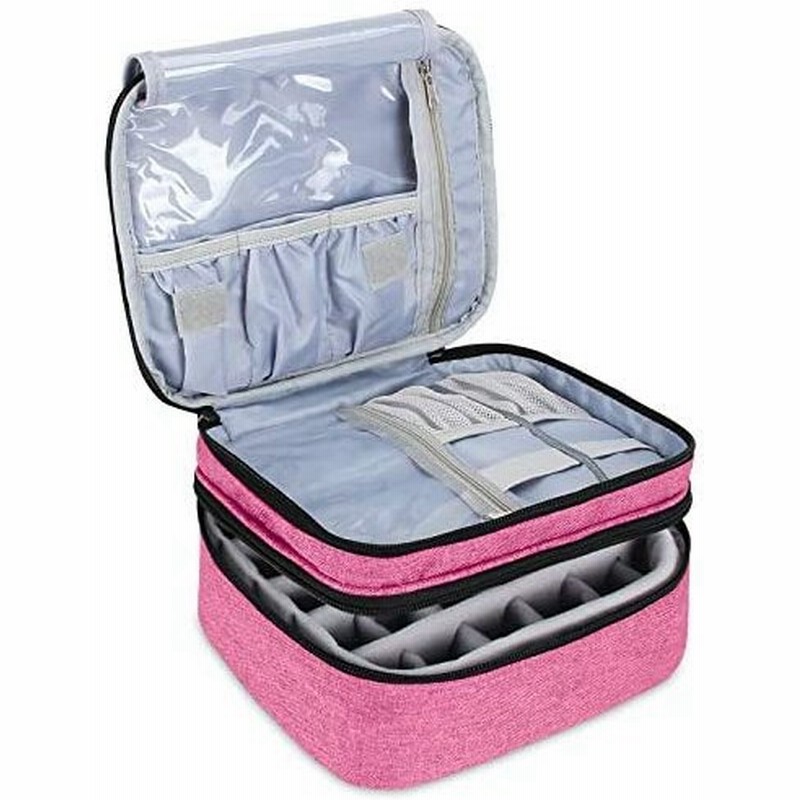 Luxja マニキュアケース ネイルカラー 15ml 30ボトル ネイル道具 収納 整理 持ち運び ケースのみの販売 ピンク 30ボトル用 通販 Lineポイント最大0 5 Get Lineショッピング