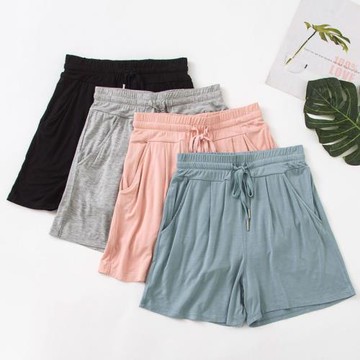 莫代爾純棉家居褲睡褲女夏季居家褲寬松薄款大碼瑜伽運動短褲夏裝