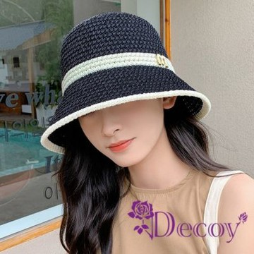 Decoy 日韓百搭 草編透氣防曬圓盆漁夫帽 顏色可選