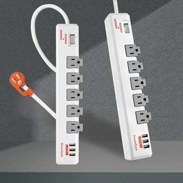 群加powersynctr539018 1開5插3孔 白色 1.8m 6尺 3埠usb 延長線