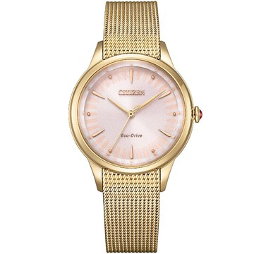 送禮首選★CITIZEN星辰 白蝶貝米蘭帶光動能腕錶EM0818-82X  附提袋【全館滿額折價★APP下單點數4倍送】線上購買享_實體門市同步服務