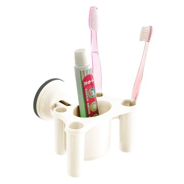 LASSLEY 蕾絲妮 強力吸盤牙刷架  白色  1個