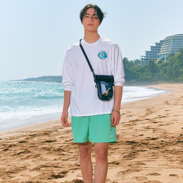 男女同款 HARLEQUIN TUSK 沙灘短褲 - 藍綠色