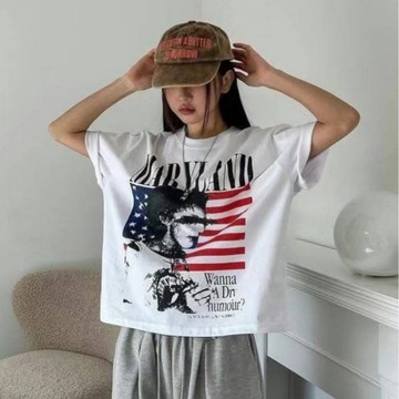 【20ss_select】韓國 國旗Boxy寬版短T cleanfit 寬鬆上衣 男短袖 落肩 寬鬆短袖 短袖 短T