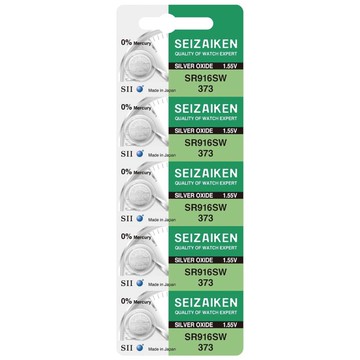 [寶旺旺] SII精工 SR916SW鈕扣型393氧化銀 電池 5顆排裝(1.55V無汞)