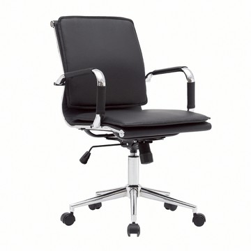 E-home Curt科特厚墊固定扶手可調式電腦椅-黑色黑色