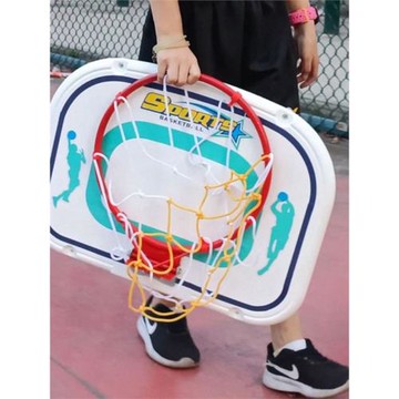 可折疊 免打孔掛式籃球框 兒童綁柱子移動籃球架室內壁掛式籃球筐