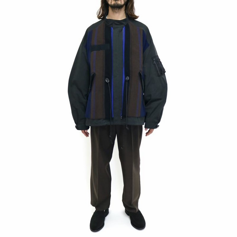 elephant TRIBAL fabrics / M65 Knit Blouson (BLACK) | LINEブランド 