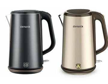 【AIWA 愛華】三層防燙電茶壺 DKS1318 (香檳金/爵士黑)