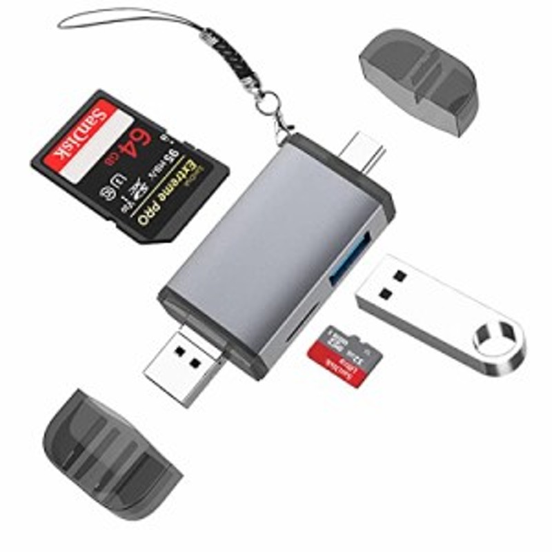 Vikisda SD カードリーダー 3in1 Type-C/Micro usb/USB メモリカードリーダー SD TF USB カメラアダプタ  変換 アダプタ 0TG機能 多機能 | LINEショッピング