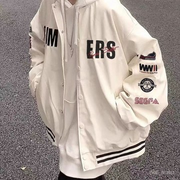 P3-【限時特賣】棒球外套 女生外套 棒球服 飛行外套 夾剋外套 美式復古棒球服女春秋季韓版百搭設計感oversize夾
