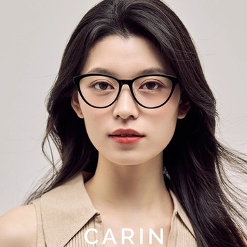 CARIN 貓眼膠框光學眼鏡/黑色#LUCY C1