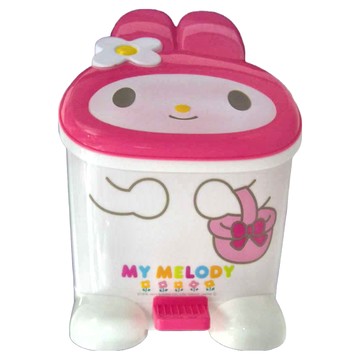 Skater 立體造型垃圾筒  20 x 20 x 24.5cm  粉色 + 白色