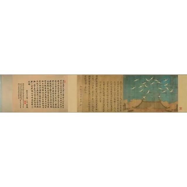 北宋徽宗　趙佶瑞鶴図巻　中国古代書画名品　遼寧省博物館所蔵　中国書画 北宋徽宗　#36213;佶瑞#40548;#22270;卷　中国古代#20070;画名品