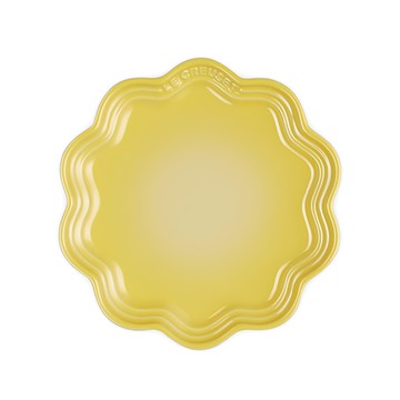 LE CREUSET 蕾絲花邊盤  溫桲黃  18.2 x 18.2 x 2.2cm  1個