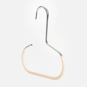 HomeZone 多功能防滑掛鉤衣架 奶茶色 3入