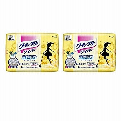 【まとめ買い】 花王 クイックルワイパー ドライシート 80枚 （40枚入×2個）