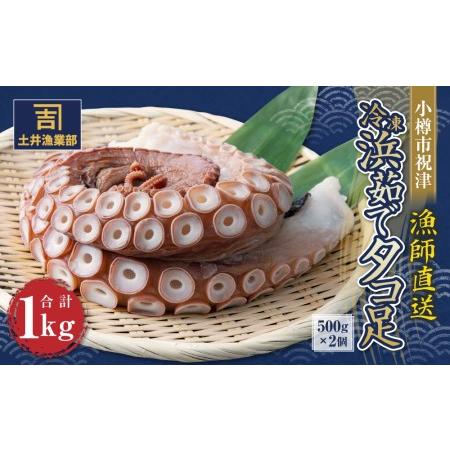 ふるさと納税 小樽市祝津[漁師直送]冷凍浜茹でタコ足500g×2個（2023年7月末より順次発送） 北海道小樽市