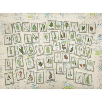 植物款 郵差郵票貼紙 創意盒裝貼紙包 復古素材貼紙100張入