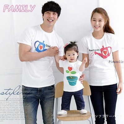 親子コーデ 親子ペアルック ロンパース 赤ちゃん お揃い シャツ 男の子 パパ ママ 子供服 メンズ レーディス キッズ 上着半袖 ホワイト 母の日 撮影 通販 Lineポイント最大get Lineショッピング